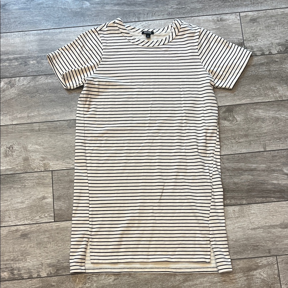Buffalo David Bitton Striped Mini Dress in Black and Cream